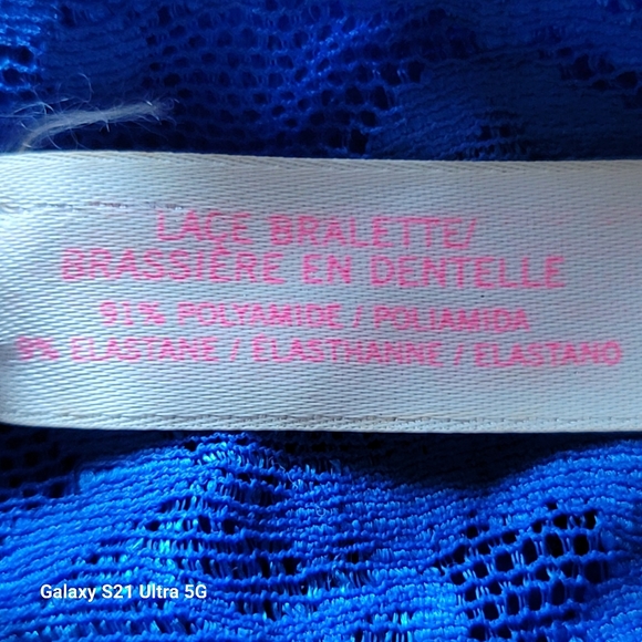 Victoria's Secret Pink Lace Bralette Blue Size M - Picture 5 of 12